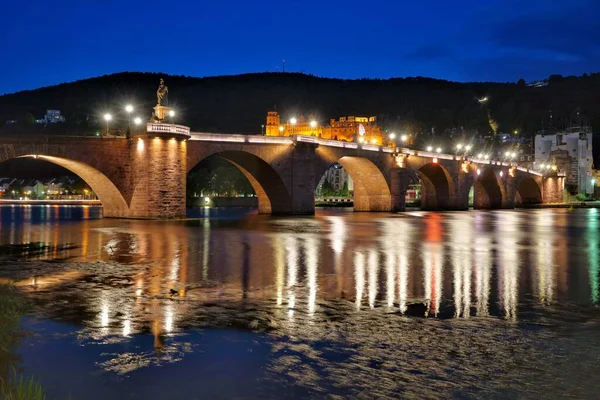 Heidelberg Est Une Ville Sur Rivière Neckar Dans Sud Ouest — Photo