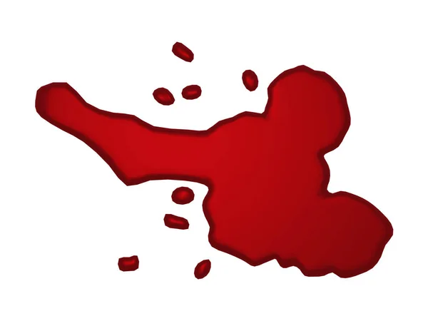 Goccia Sangue Rosso Sfondo Bianco Illustrazione Vettoriale — Foto Stock