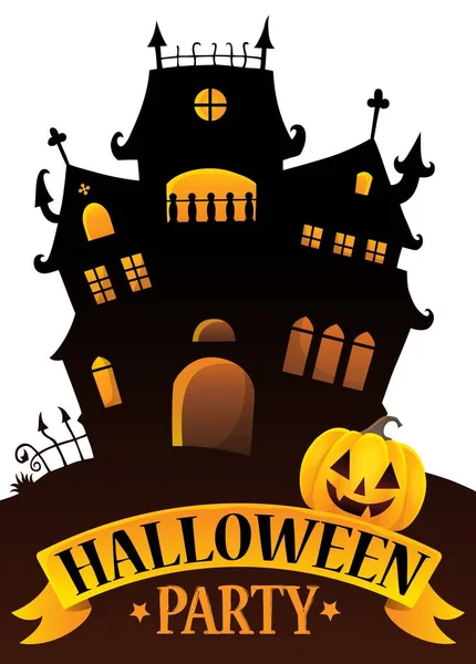Halloween Party Sign Composition Image Obrázek Ilustrace — Stock fotografie