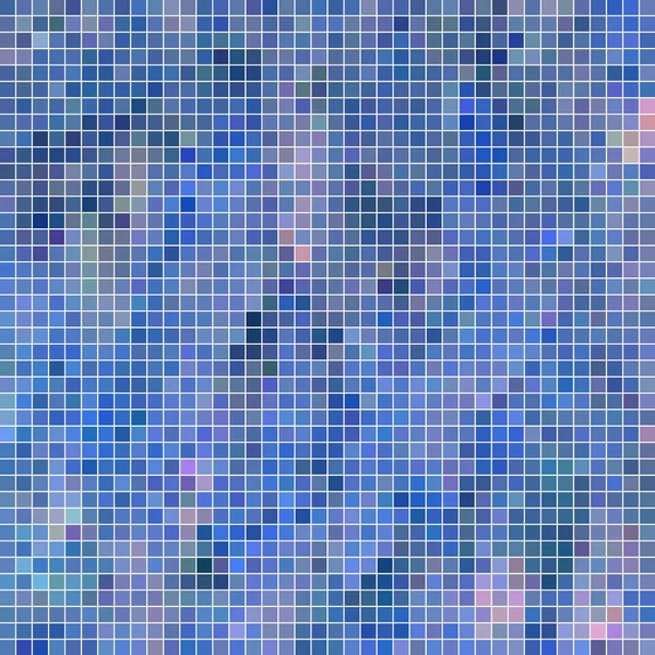 Astratto Vettore Quadrato Pixel Mosaico Sfondo Blu — Foto Stock