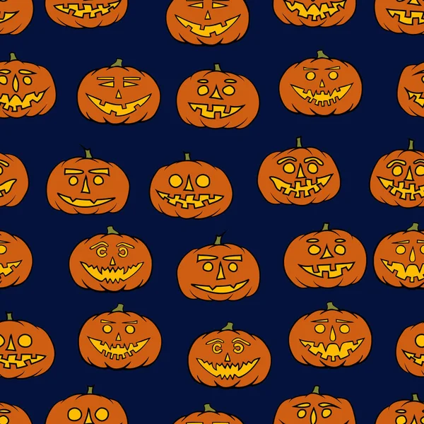 Dibujado Mano Jack Linterna Patrón Sin Costura Fondo Halloween —  Fotos de Stock