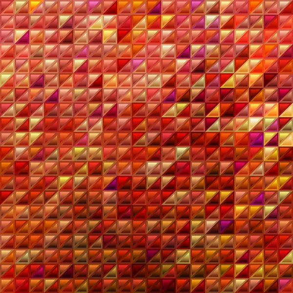 彩色玻璃三角形马赛克背景 红色和橙色 — 图库照片
