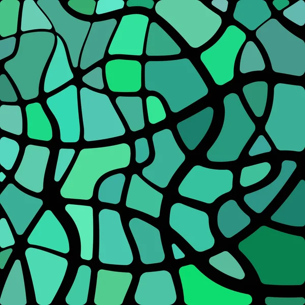 Abstract Vector Stained Glass Mosaic Background Green Teal — Stock Photo, Image