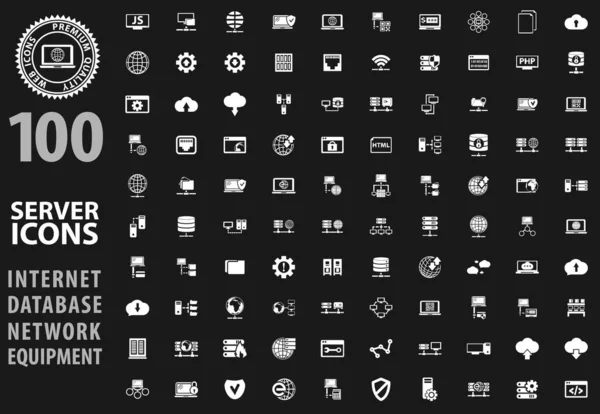 Server icon set for web sites and user interface