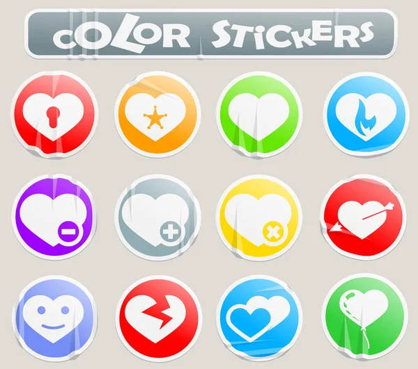 Vektorové Ikony Srdce Pro Návrh Uživatelského Rozhraní — Stock fotografie