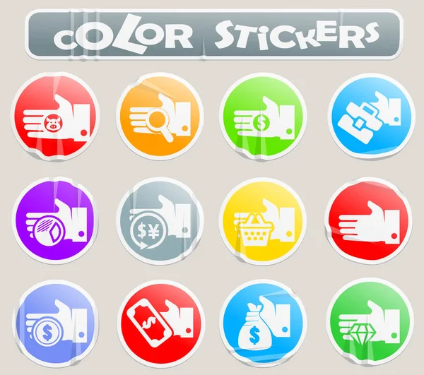 Hend Money Vector Icons User Interface Design — Stock Photo, Image