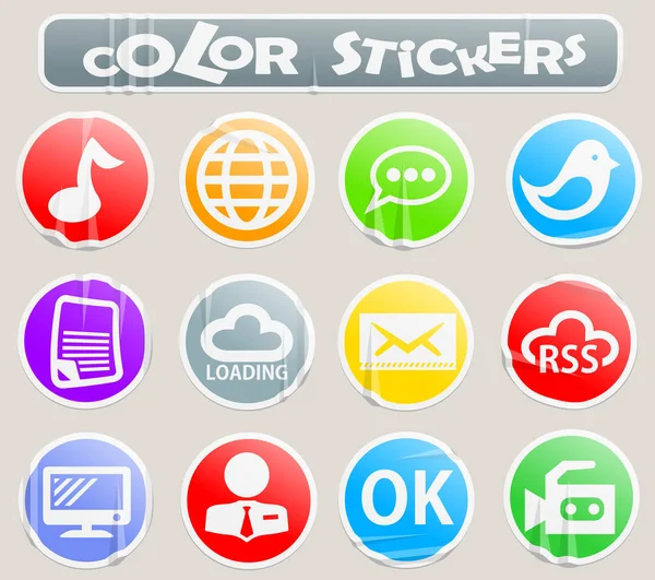 Social Media Vector Icons User Interface Design — Stock Photo, Image