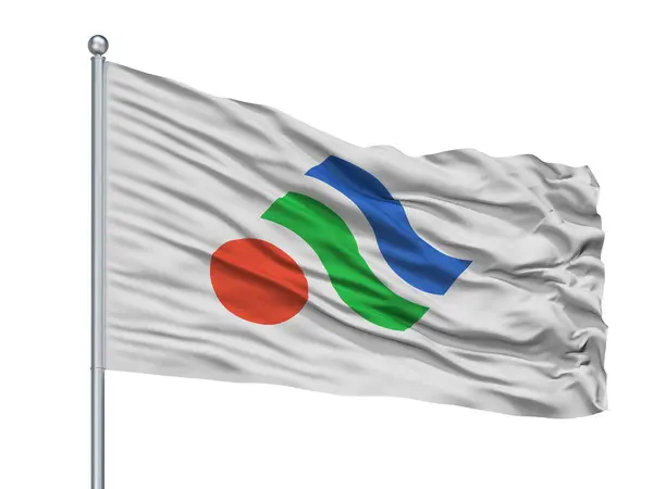 Bandera Ciudad Yawatahama Asta Bandera País Japón Prefectura Ehime Aislada —  Fotos de Stock