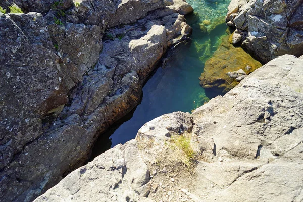 Dos Cuillins Negros Perto Glenbrittle Estão Piscinas Fadas Maravilhosamente Cristalinas — Fotografia de Stock