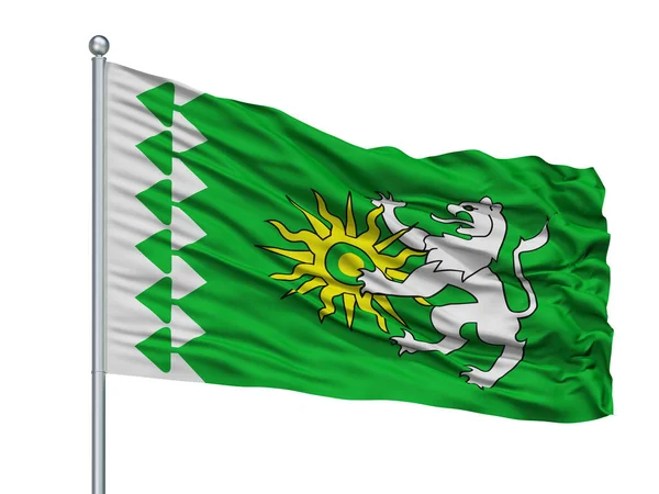 Astrakhan City Flag Flagpole Country Russia Izolované Bílém Pozadí — Stock fotografie