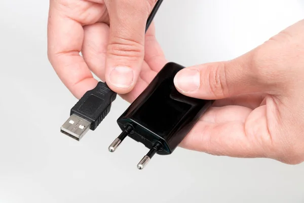 Adaptador Corriente Con Conexión Usb —  Fotos de Stock