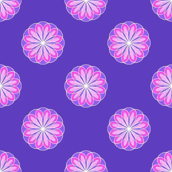 紫罗兰色背景上的植物矢量图案 — 图库照片