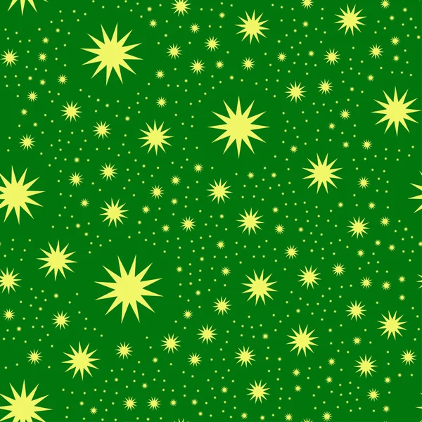绿色背景上的圣诞矢量无缝图案 — 图库照片