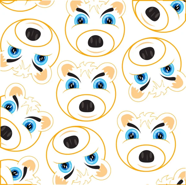 Ilustração Vetorial Padrão Decorativo Urso Polar Caneca — Fotografia de Stock