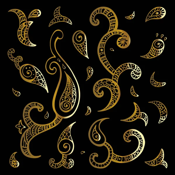 Paisley Background Ornamento Desenhado Mão Ilustração Vetorial — Fotografia de Stock