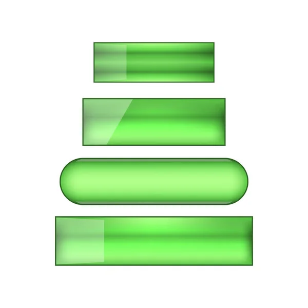 Conjunto Botões Web Vetorial Verde — Fotografia de Stock