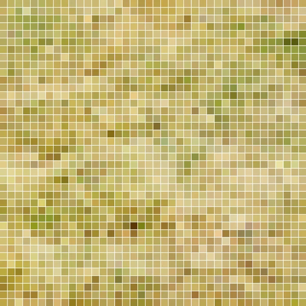Elvont Vektor Négyzet Pixel Mozaik Háttér Sárga Barna — Stock Fotó