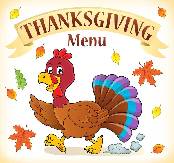 Thanksgiving Menyn Ämne Bild Bild Illustration — Stockfoto