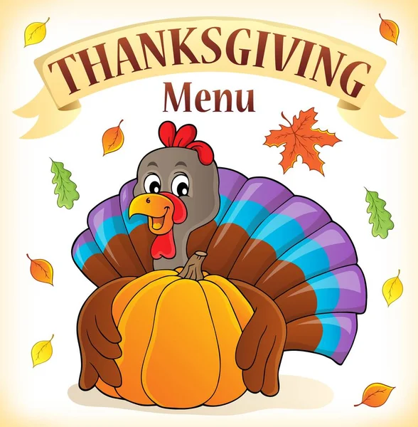 Thanksgiving Menyn Ämne Bild Bild Illustration — Stockfoto