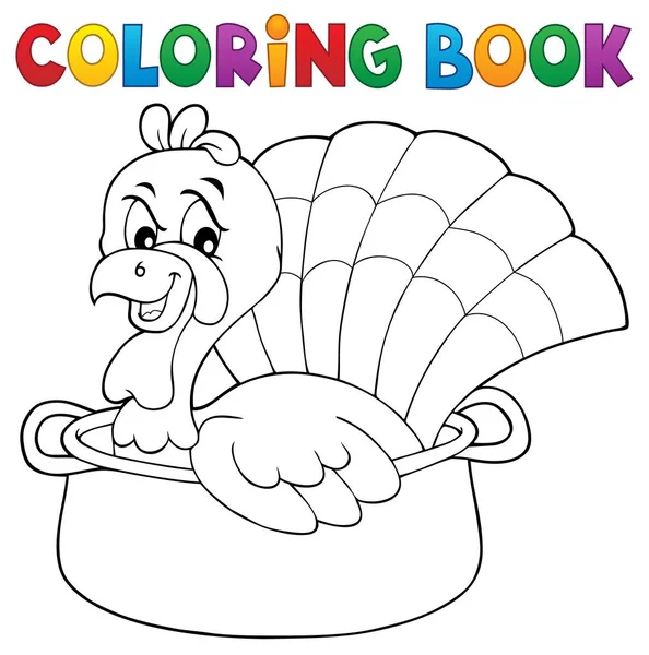 Colorear Pájaro Pavo Tema Ilustración Imagen — Foto de Stock