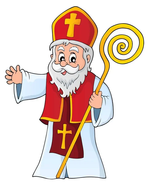 Saint Nicholas Topic Image Picture Illustration — Stock Photo, Image