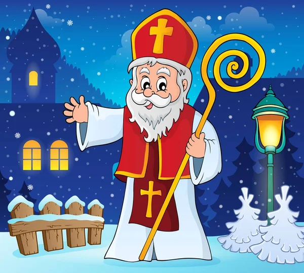 Saint Nicholas Konu Resmi Resim Illüstrasyonu — Stok fotoğraf