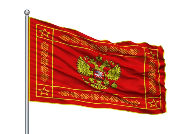 Збройні Сили Російської Федерації Obverse Flag Flagpole Isolated White Background — стокове фото