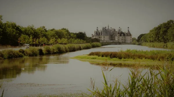 Frances Viktigaste Chateaus Omgiven Tunnland Vackert Underhållna Marker Och Trädgårdar — Stockfoto