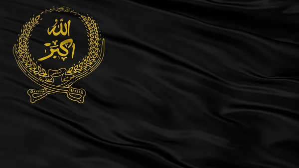 National Islamic Front Afghanistan Flag Closeup View Rendering — стокове фото