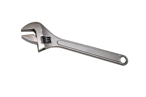 New Adjustable Wrench White Background — Stock Photo, Image