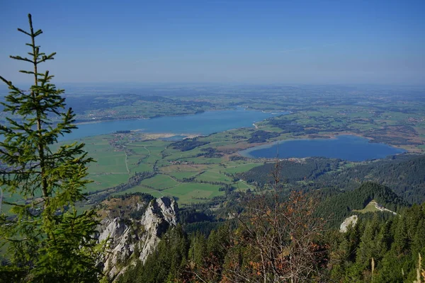 Blick Vom Nebelhorn Auf Die Hohen Nachbarberge Der Allgäuer Und — Stockfoto