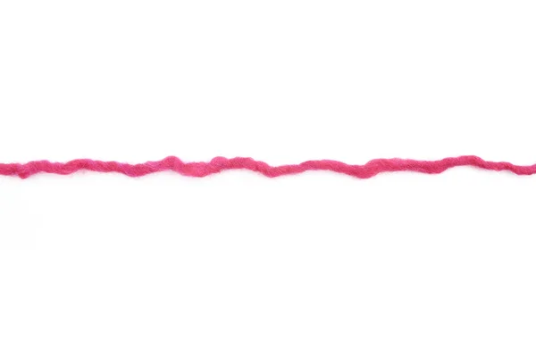 白地にピンクのウールのライン — ストック写真