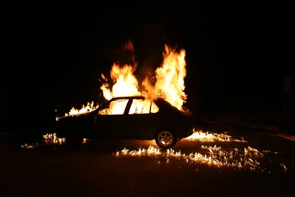 Rote Feuerflamme Lagerfeuer — Stockfoto