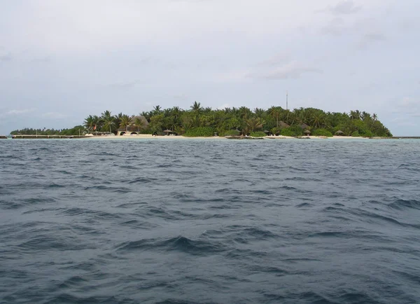 Toda Ilha Tropical Dentro Atol Oceano Índico Ilha Subtropical Desabitada — Fotografia de Stock