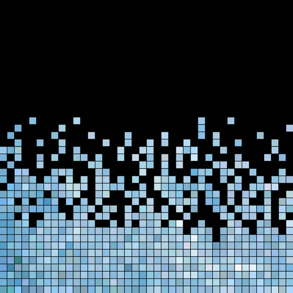 Abstrato Vetor Quadrado Pixel Mosaico Fundo Azul Sobre Fundo Preto — Fotografia de Stock