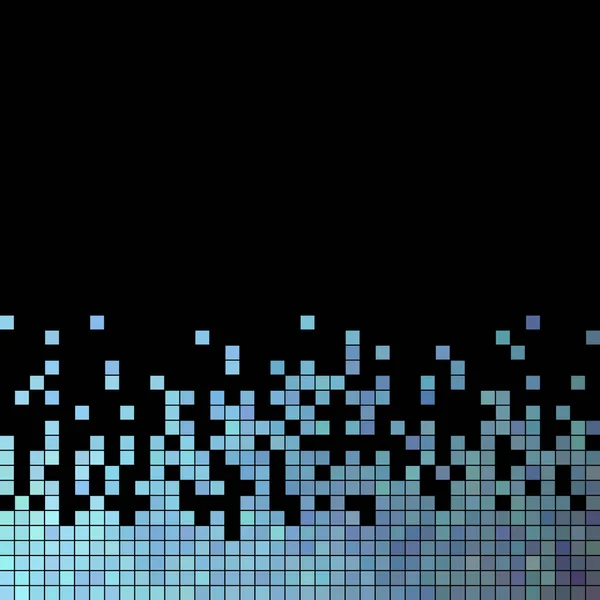 Abstrato Vetor Quadrado Pixel Mosaico Fundo Azul Sobre Fundo Preto — Fotografia de Stock