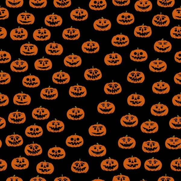 Hand Dras Jack Lantern Sömlösa Mönster Halloween Bakgrund — Stockfoto