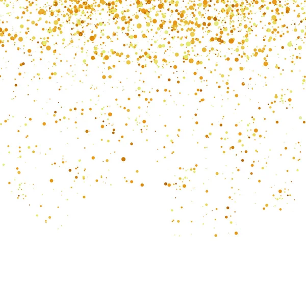 Geel Confetti Geïsoleerd Witte Achtergrond Abstract Gouden Onderdelen — Stockfoto