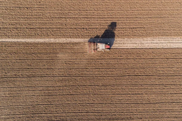 Tractor Que Trabaja Campo — Foto de Stock