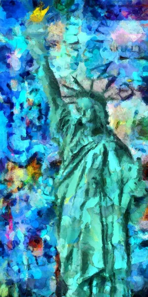 Obraz Olejny Statua Wolności Nowy Jork — Zdjęcie stockowe