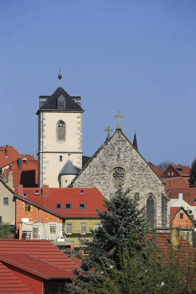 Margarethen Protestantiska Kyrkan Ligger Thüringen Staden Ranis — Stockfoto