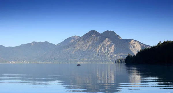 Fischerboot Auf Einem See Bayern — Stockfoto