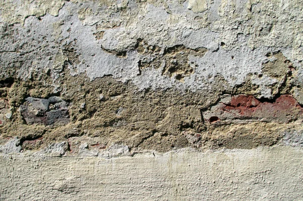 Stones Cracked Plaster Wall — Stock Photo, Image