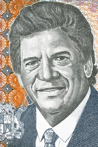 Charles Gaetan Duval Retrato Dinheiro Maurício — Fotografia de Stock