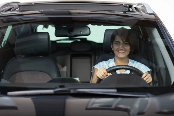 Menina Carro — Fotografia de Stock