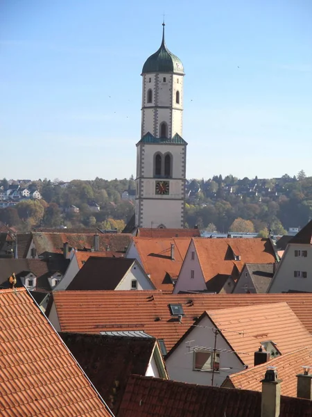 Stadt Biberach Deutschland Mit Vielen Historischen Sehenswürdigkeiten — Stockfoto