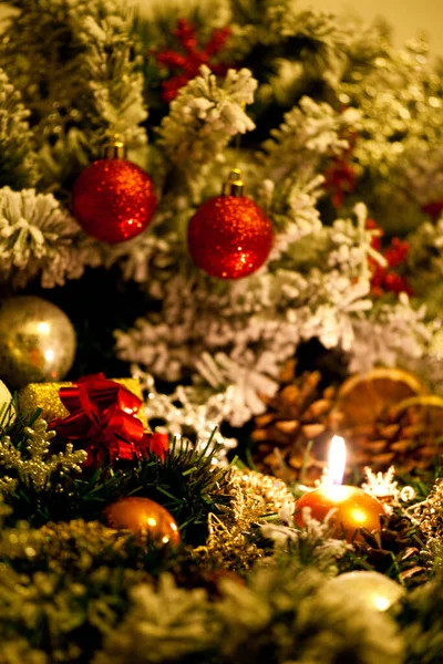 Decoración Navidad Vista Fondo — Foto de Stock