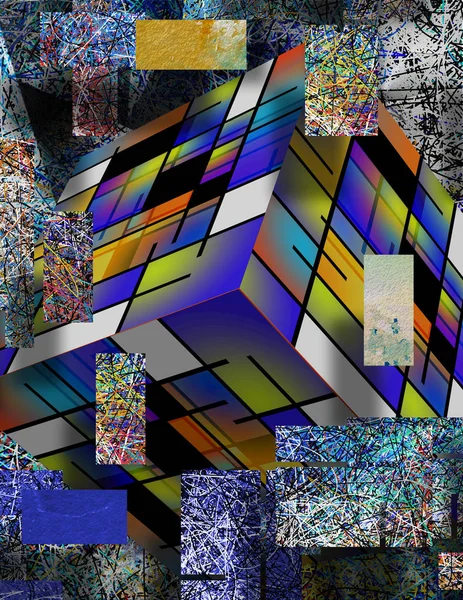 カラフルな幾何学的抽象 モダニズム様式 — ストック写真