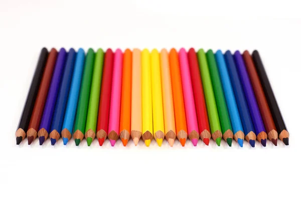 彩色铅笔 美术和手工艺设备 — 图库照片