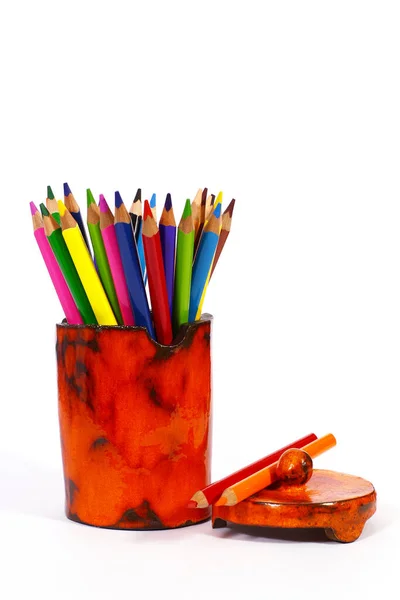 Colorful Pencils Art Craft Equipment — Stock Photo, Image